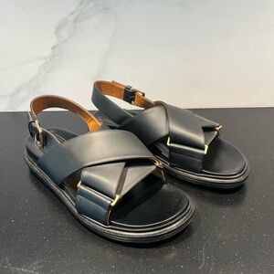 2025 Marni Fussbett leather slingback sandals size 40